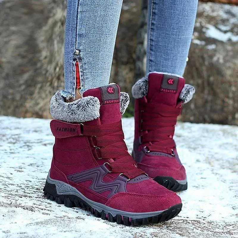 Suede Leather Outdoor Snow Boots