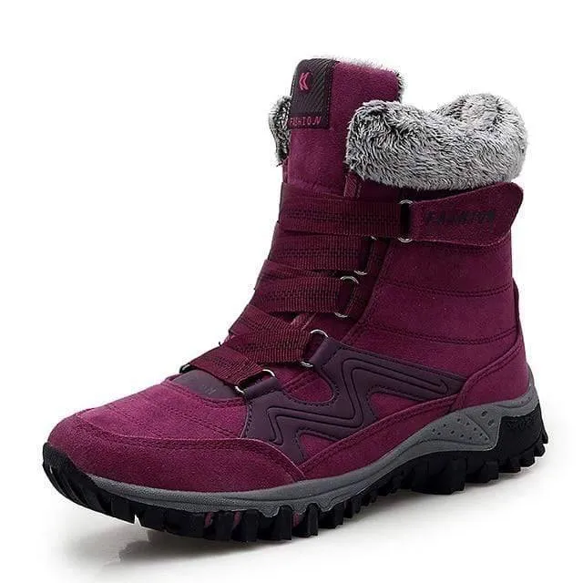 Suede Leather Outdoor Snow Boots
