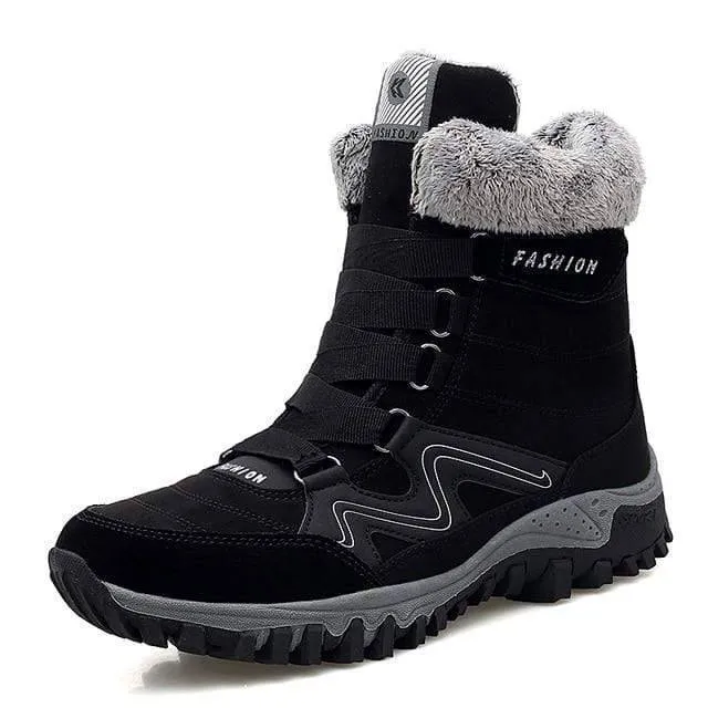Suede Leather Outdoor Snow Boots