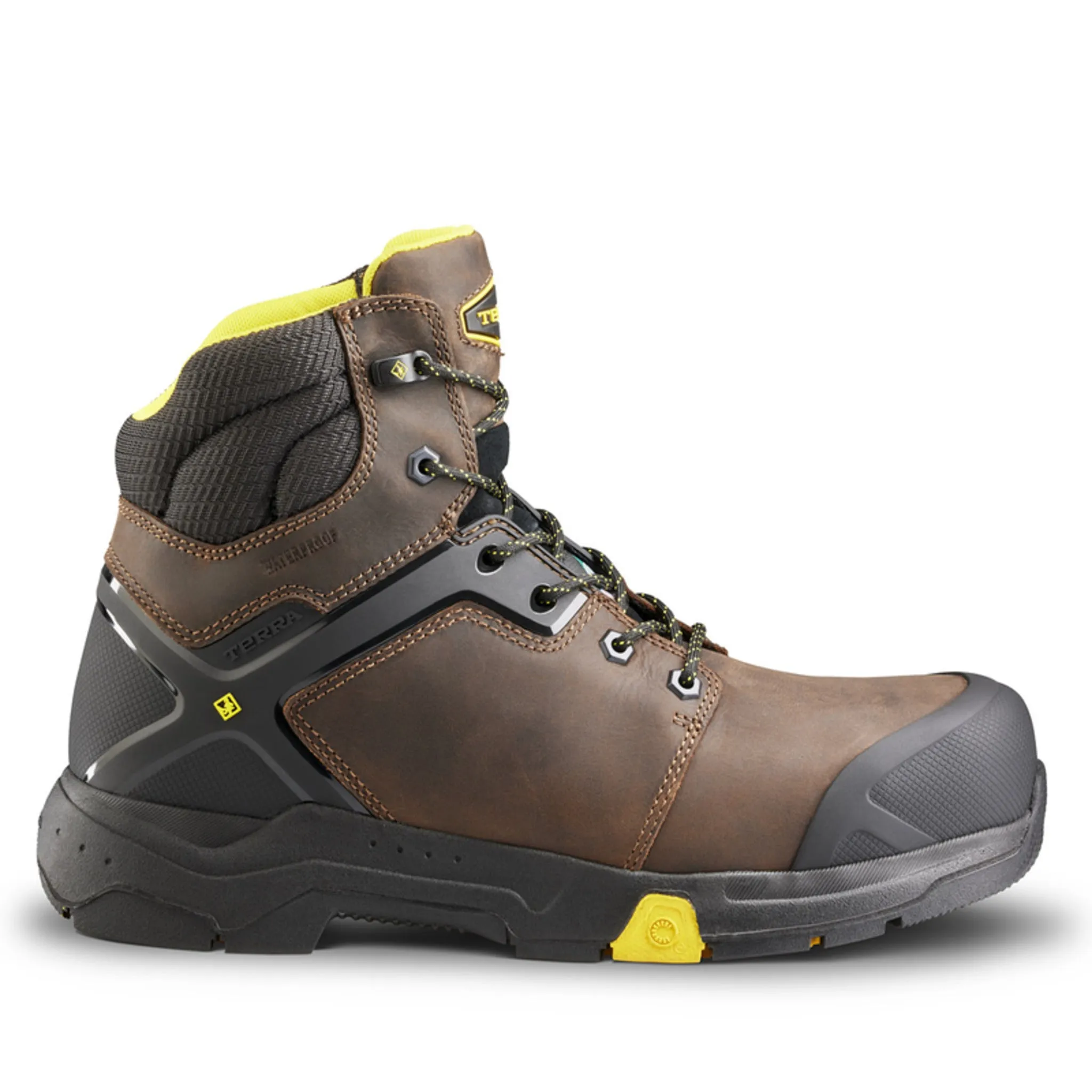 Terra Men's Carbine Safety Work Boots 6" Leather Waterproof Composite Toe | Sizes 7-15
