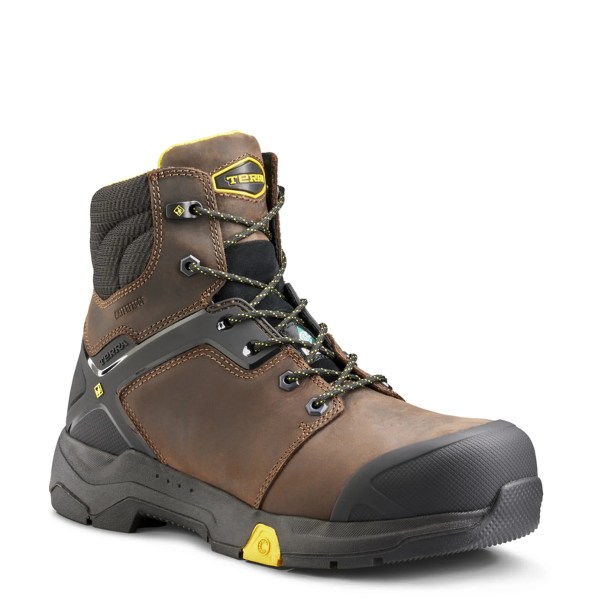 Terra Men's Carbine Safety Work Boots 6" Leather Waterproof Composite Toe | Sizes 7-15
