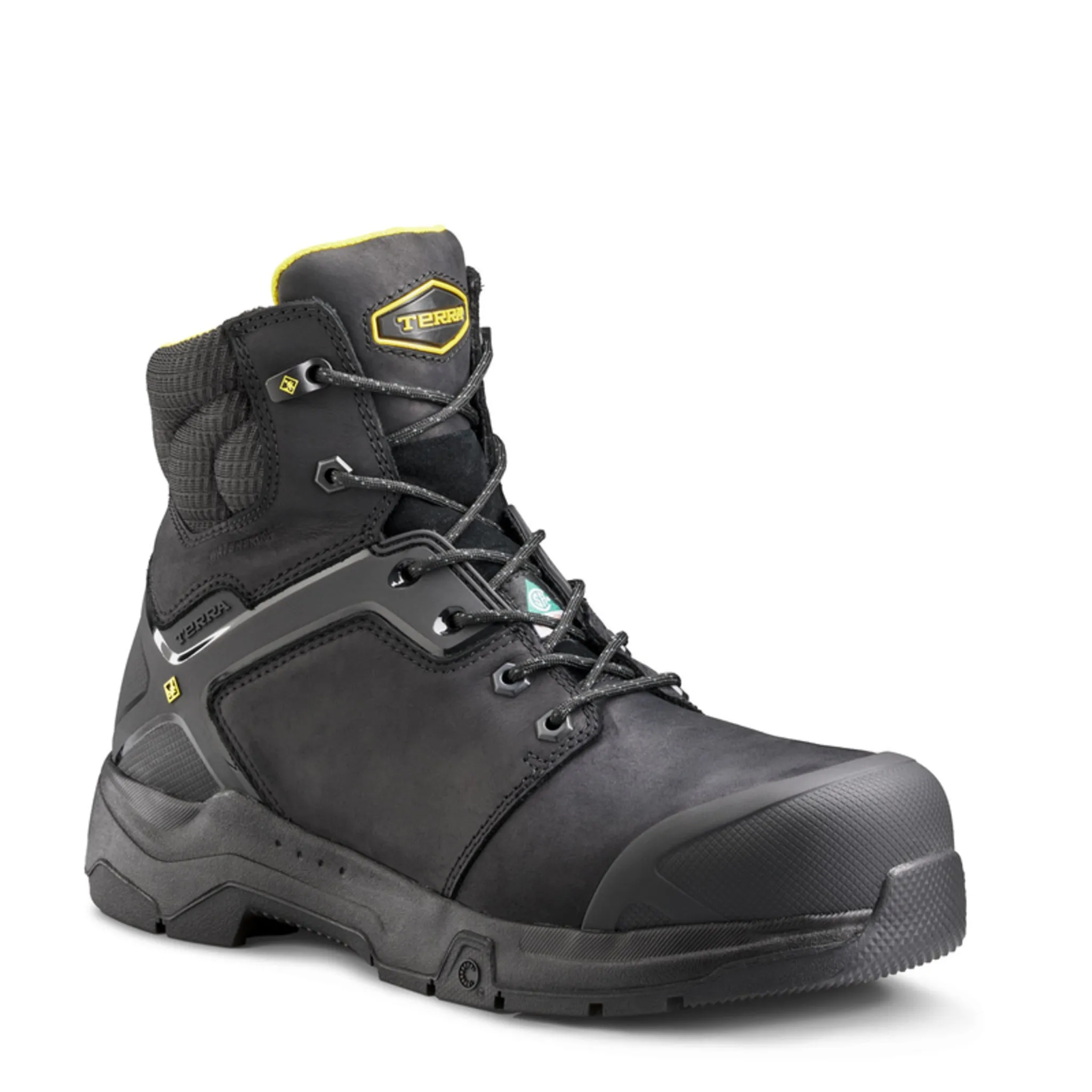 Terra Men's Carbine Safety Work Boots 6" Leather Waterproof Composite Toe | Sizes 7-15