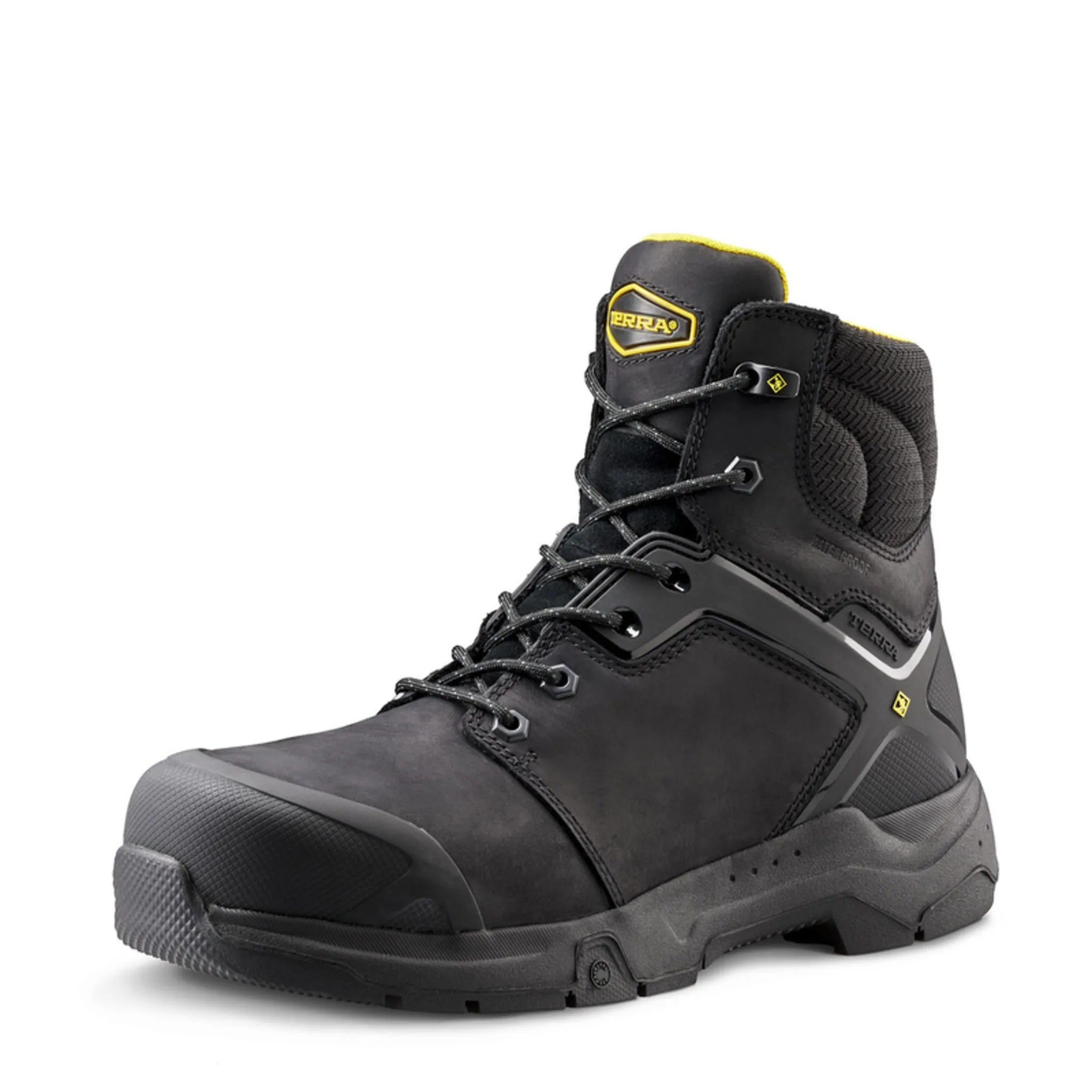 Terra Men's Carbine Safety Work Boots 6" Leather Waterproof Composite Toe | Sizes 7-15