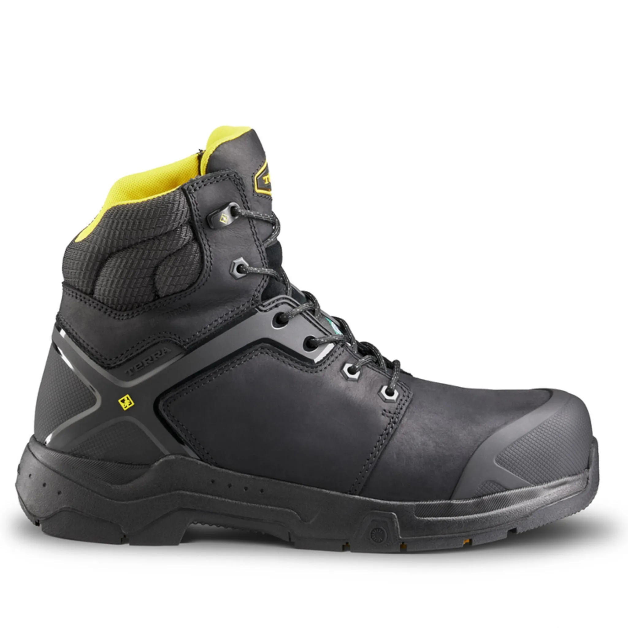 Terra Men's Carbine Safety Work Boots 6" Leather Waterproof Composite Toe | Sizes 7-15