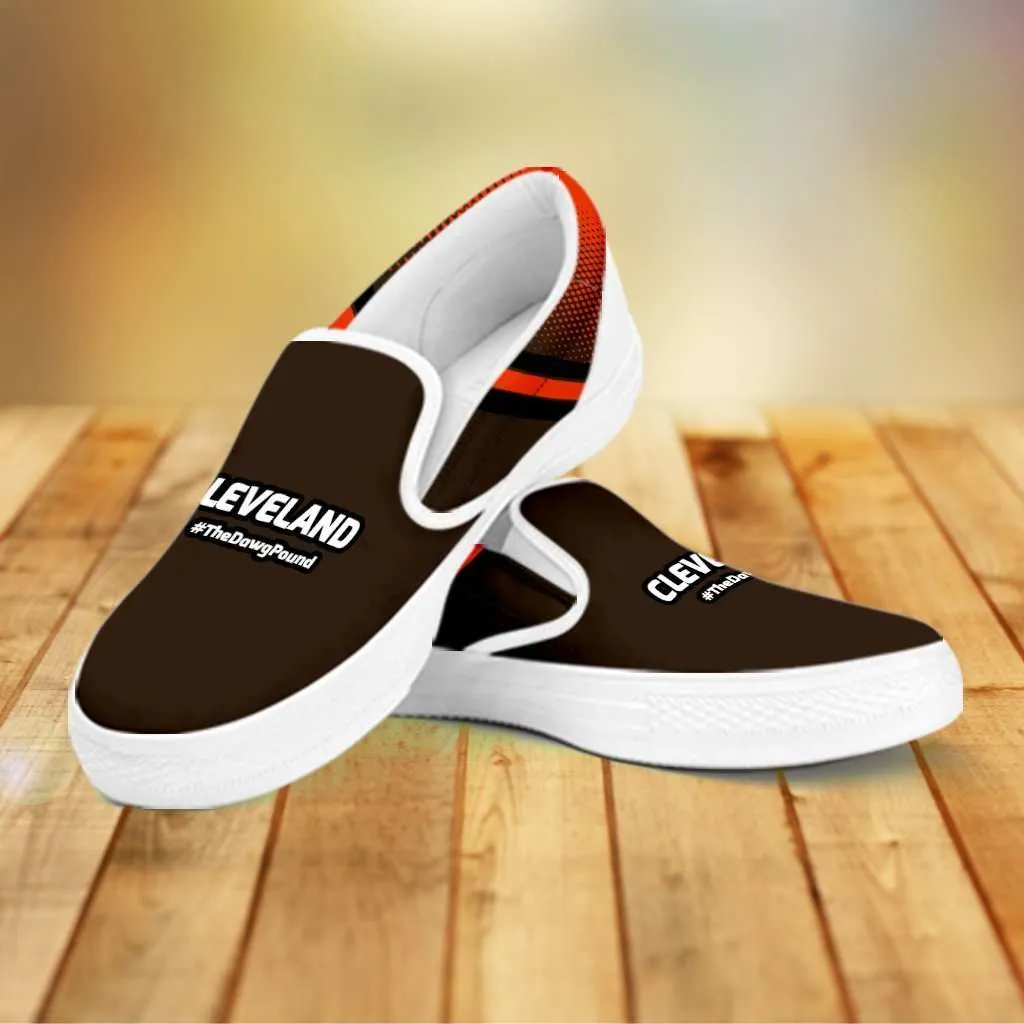 #TheDawgPound Cleveland Fan Slip-on Sneakers