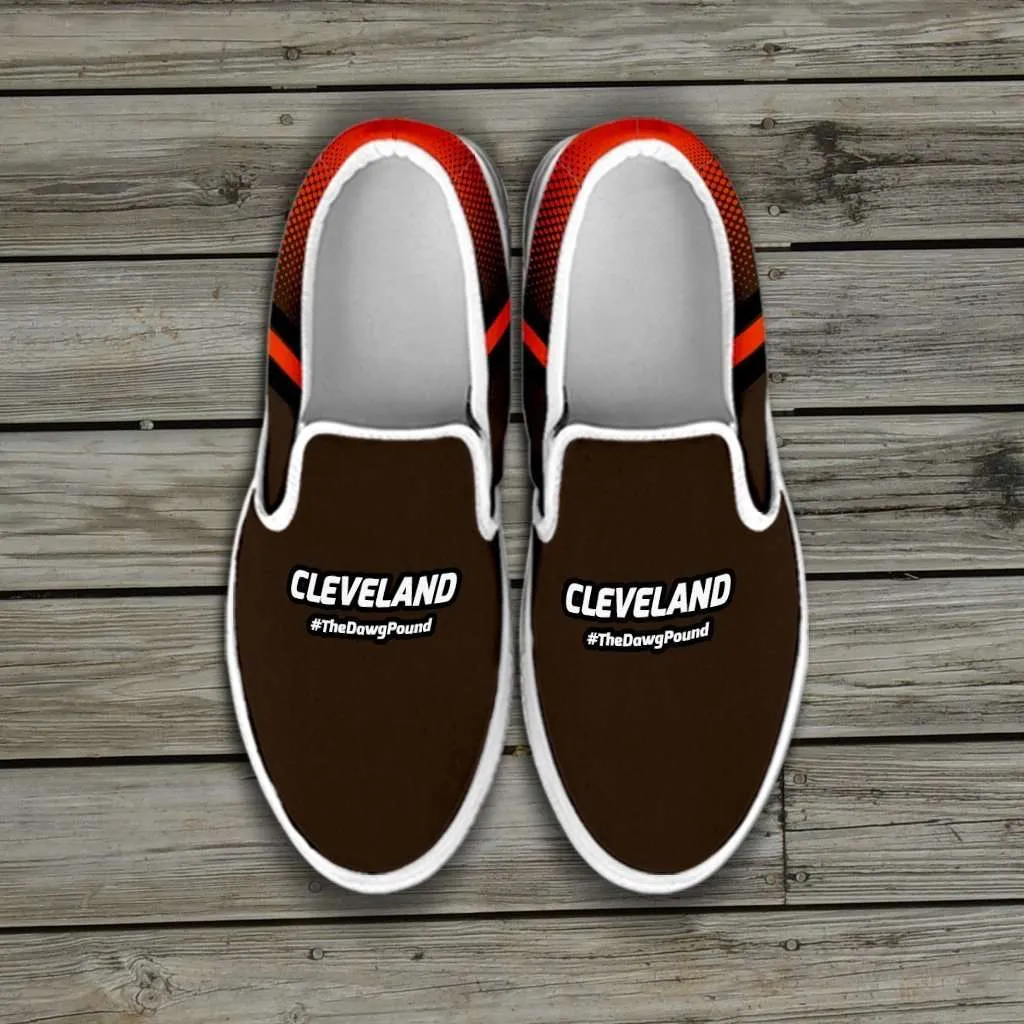#TheDawgPound Cleveland Fan Slip-on Sneakers