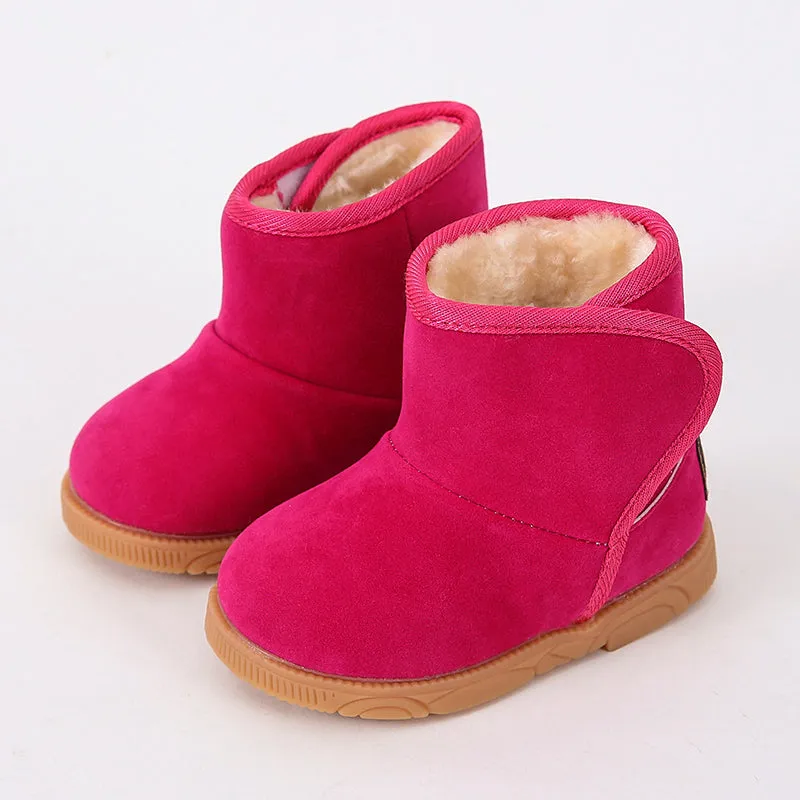 Toddler Solid Cotton Fleece-lining Snow boots