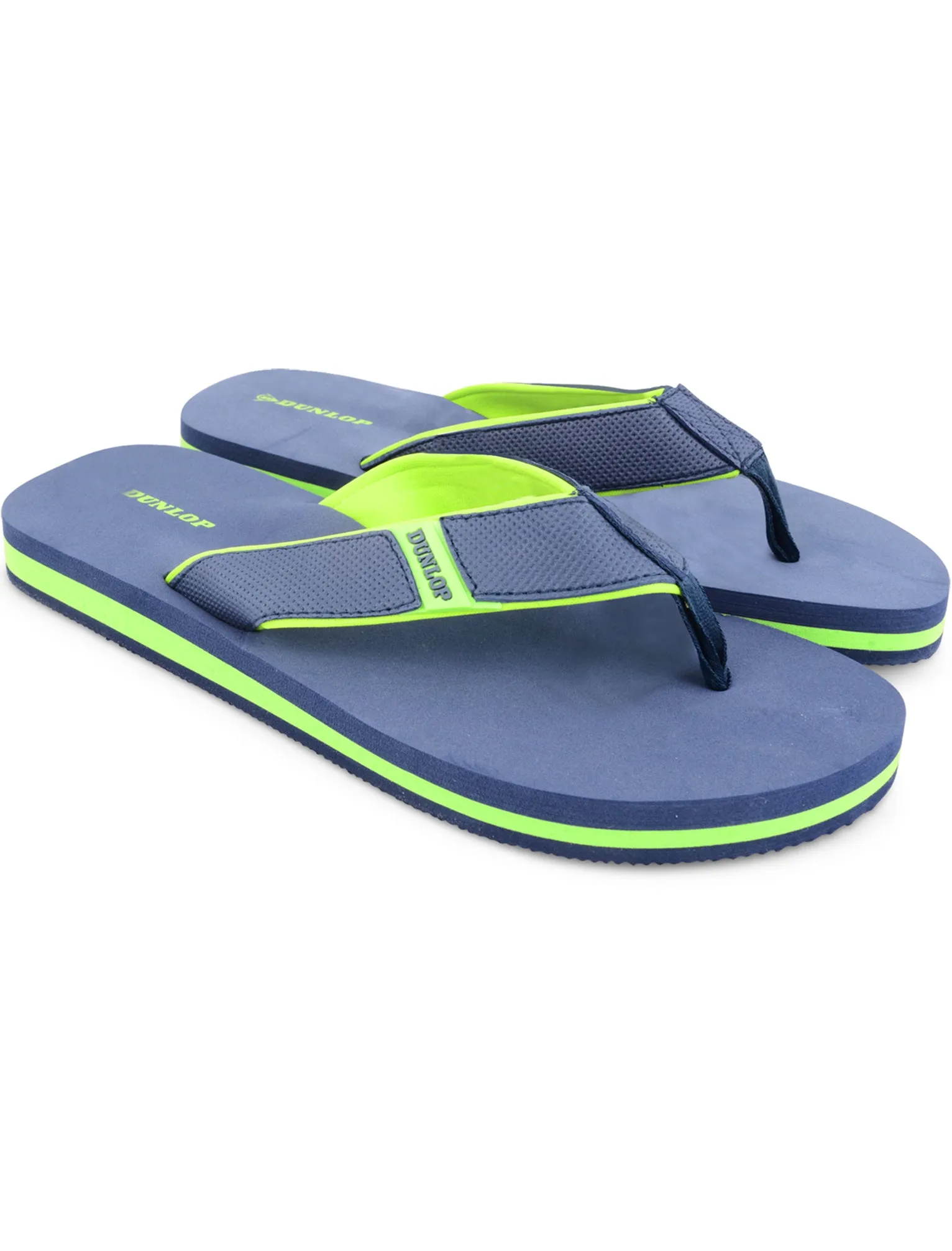 Travis Flip Flop Sandal in Navy / Lime - Dunlop