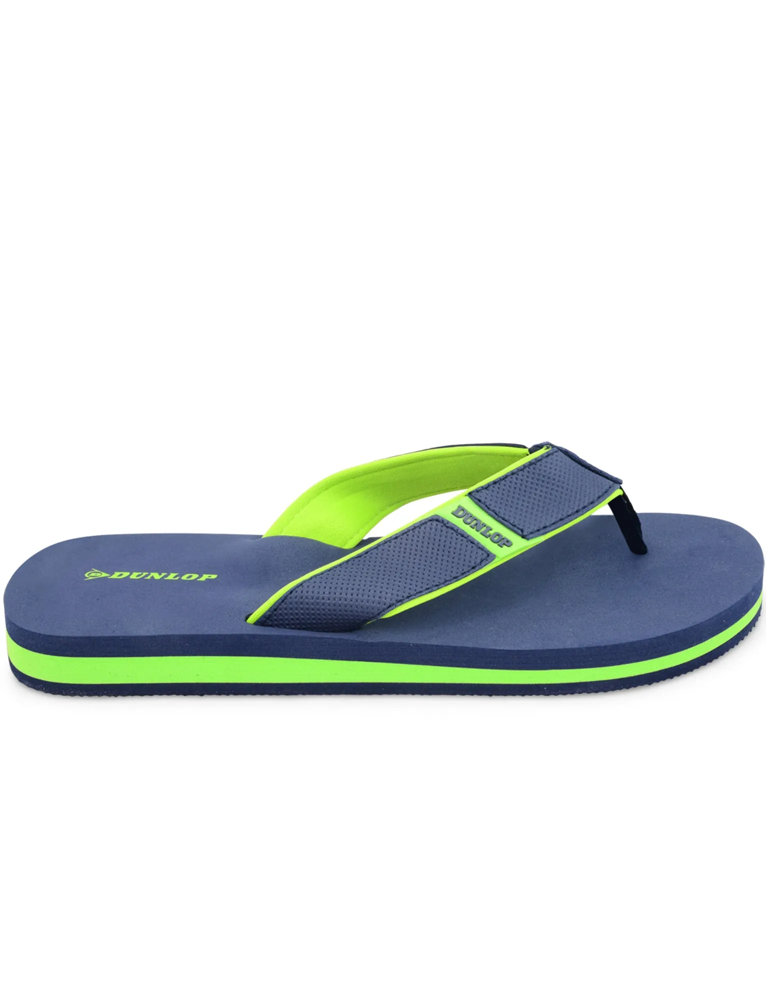 Travis Flip Flop Sandal in Navy / Lime - Dunlop