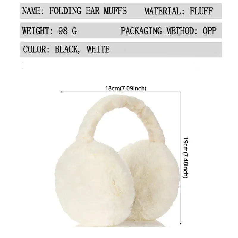 Unisex Soft Plush Winter Ear Warmers - Fashionable Cold-Protection Earmuffs