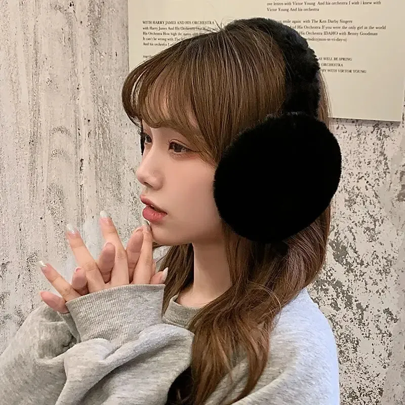 Unisex Soft Plush Winter Ear Warmers - Fashionable Cold-Protection Earmuffs