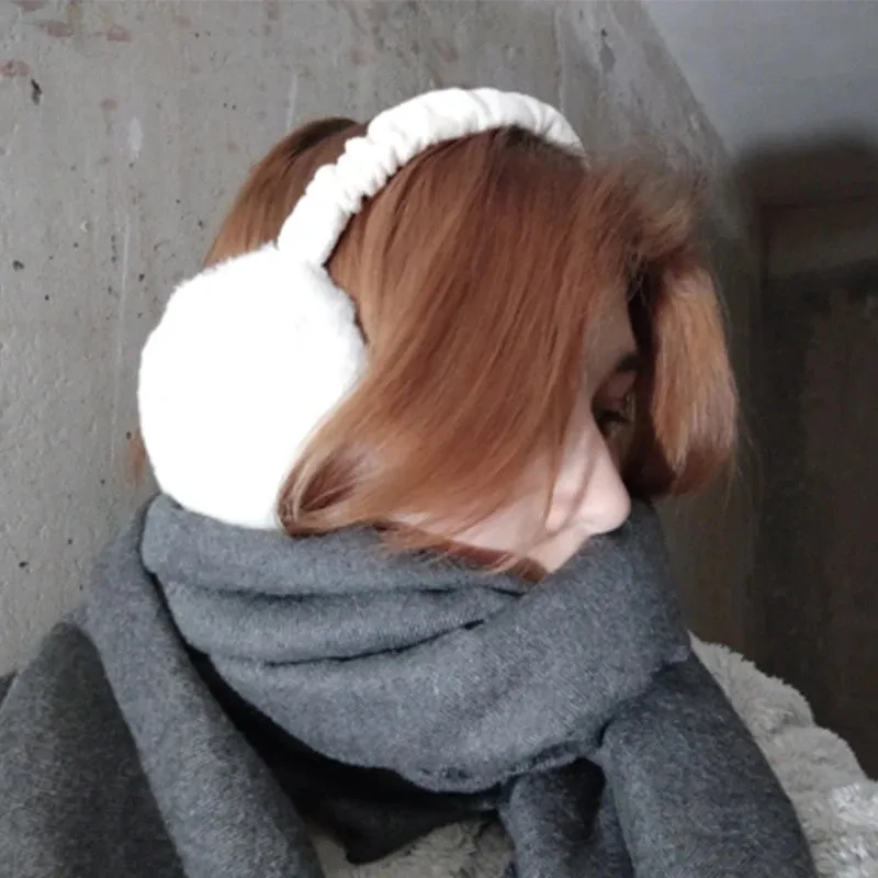 Unisex Soft Plush Winter Ear Warmers - Fashionable Cold-Protection Earmuffs