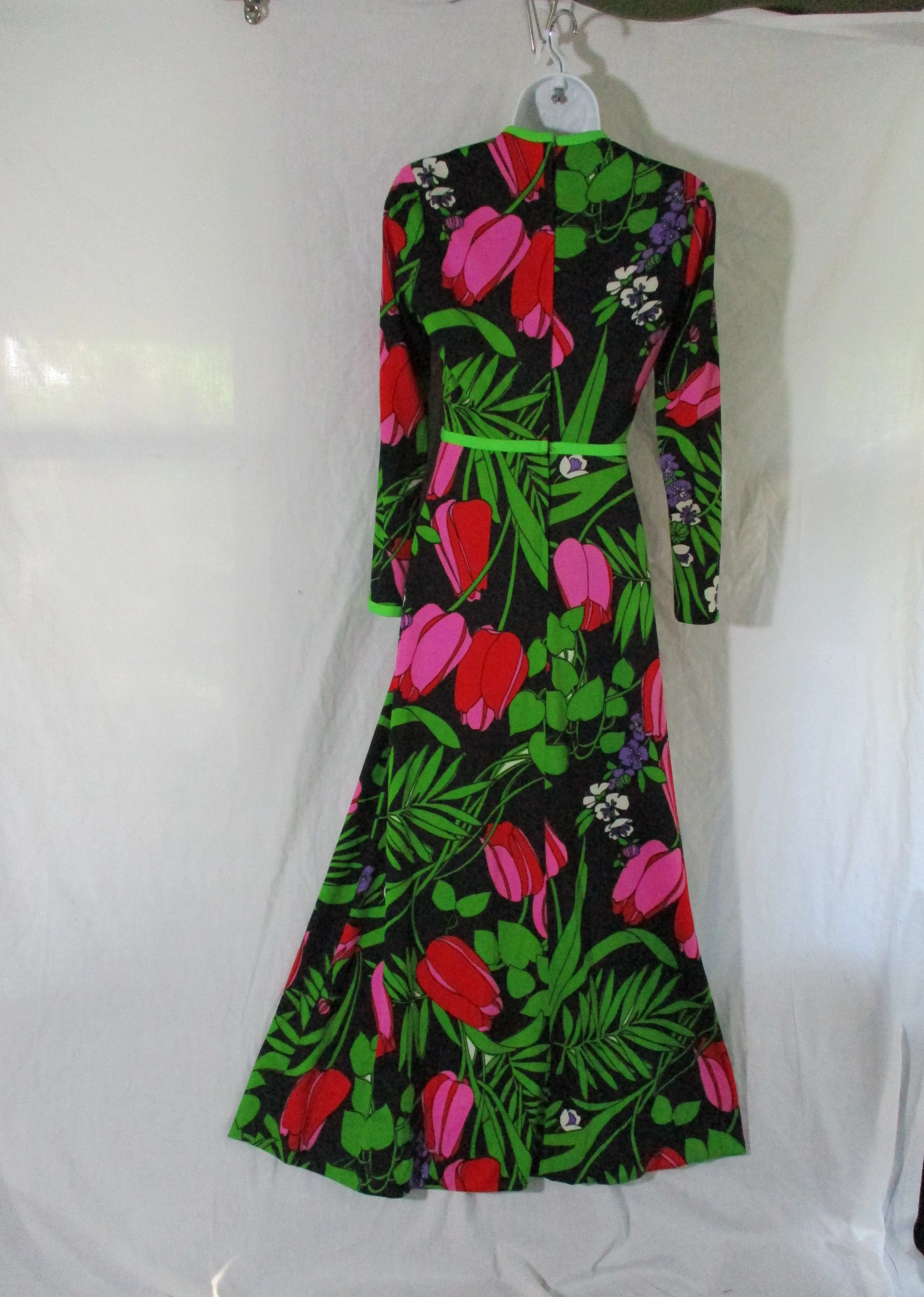 Vintage KERAM NEW YORK FLORAL RUNWAY Maxi Dress Hand Washable
