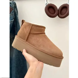Winter Short Fleece-lined Thickened Outdoor Cotton-Padded Shoes Snow Boots