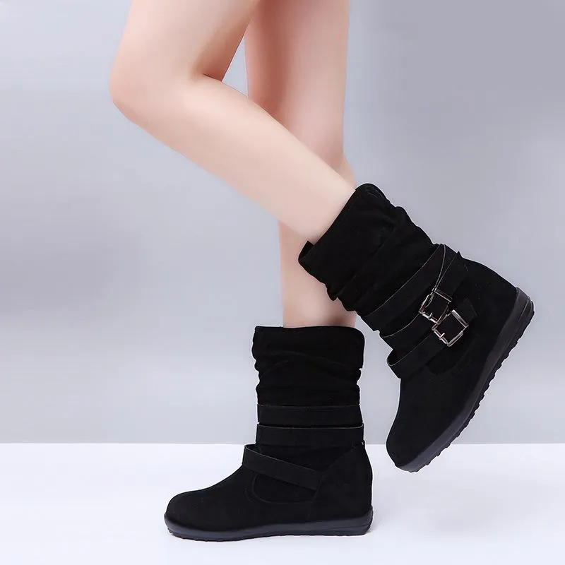Winter warm plush ankle boots for women