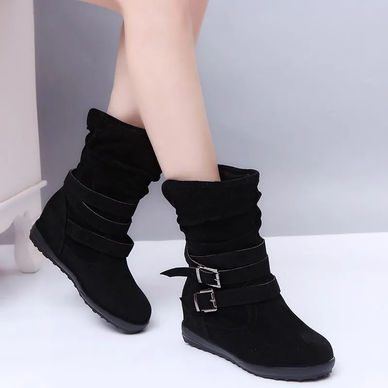 Winter warm plush ankle boots for women