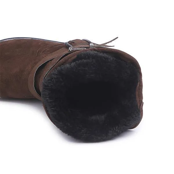 Winter warm plush ankle boots for women