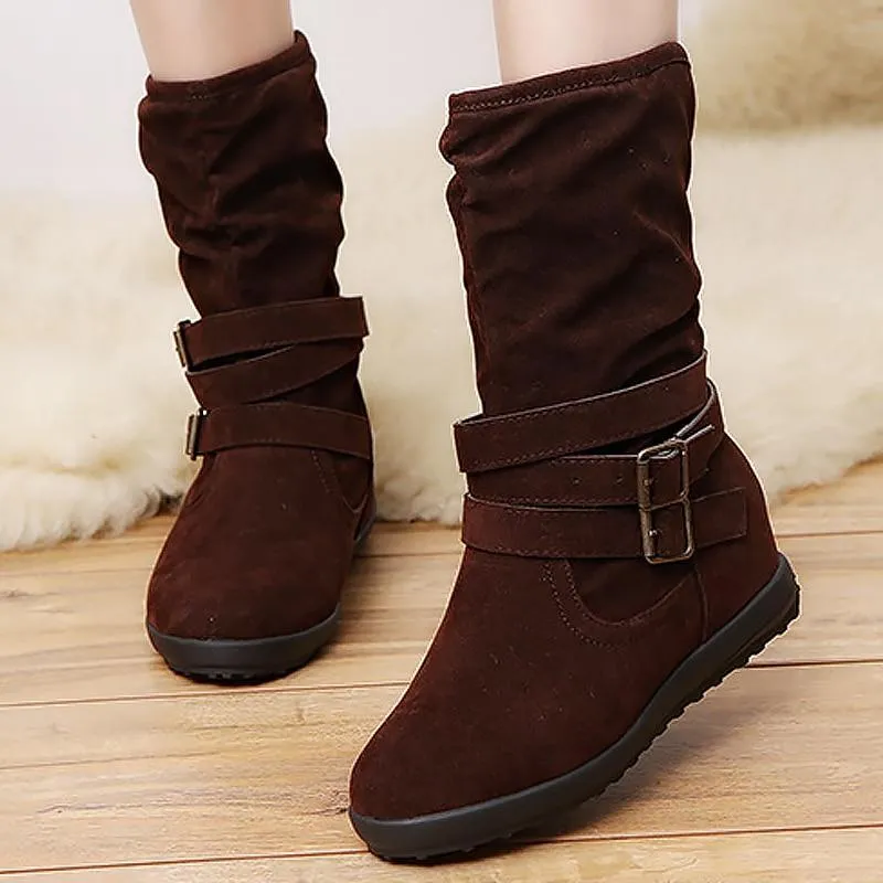 Winter warm plush ankle boots for women
