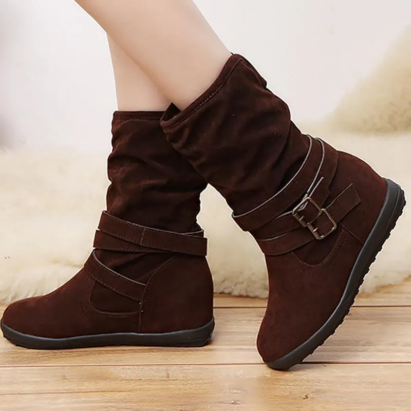 Winter warm plush ankle boots for women