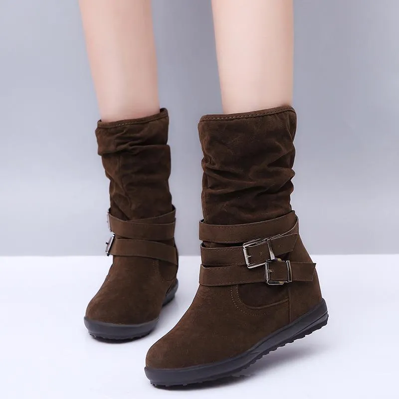 Winter warm plush ankle boots for women