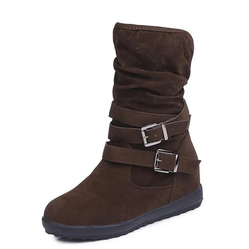 Winter warm plush ankle boots for women