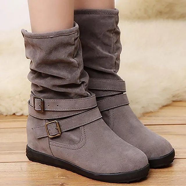Winter warm plush ankle boots for women