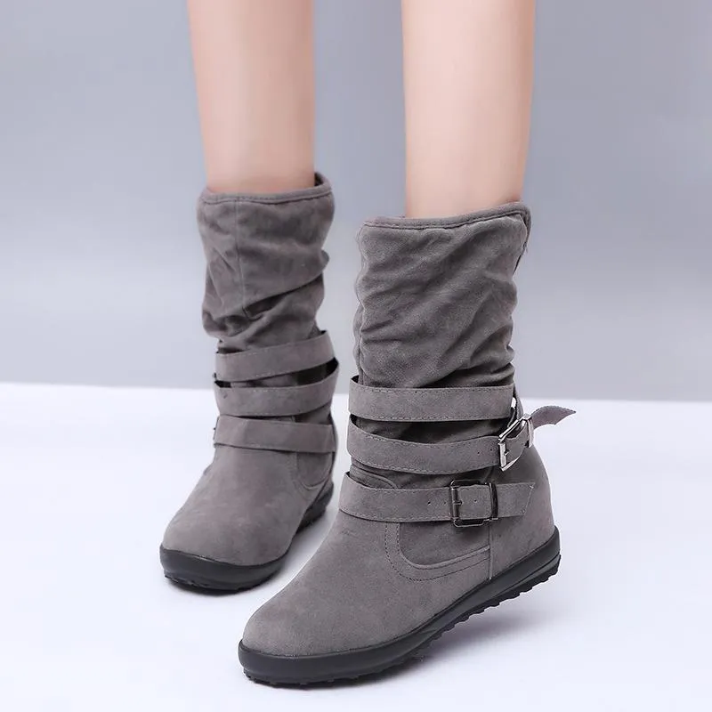 Winter warm plush ankle boots for women