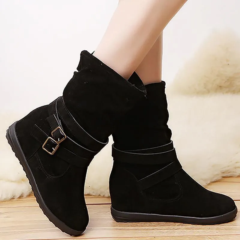 Winter warm plush ankle boots for women