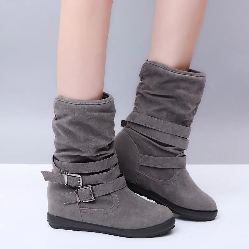 Winter warm plush ankle boots for women