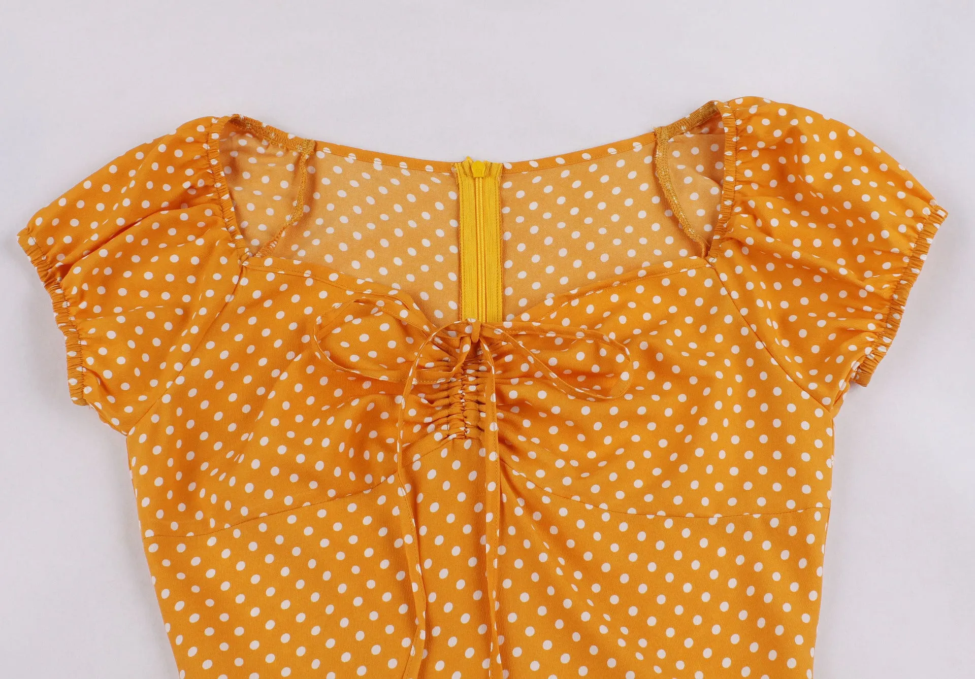 Women's Polka Dot Retro Vintage Style Cocktail Party Swing Dress