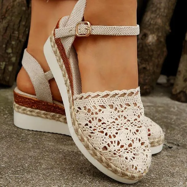 Women's Rope Lace Breathable Casual Sandals 04724785S