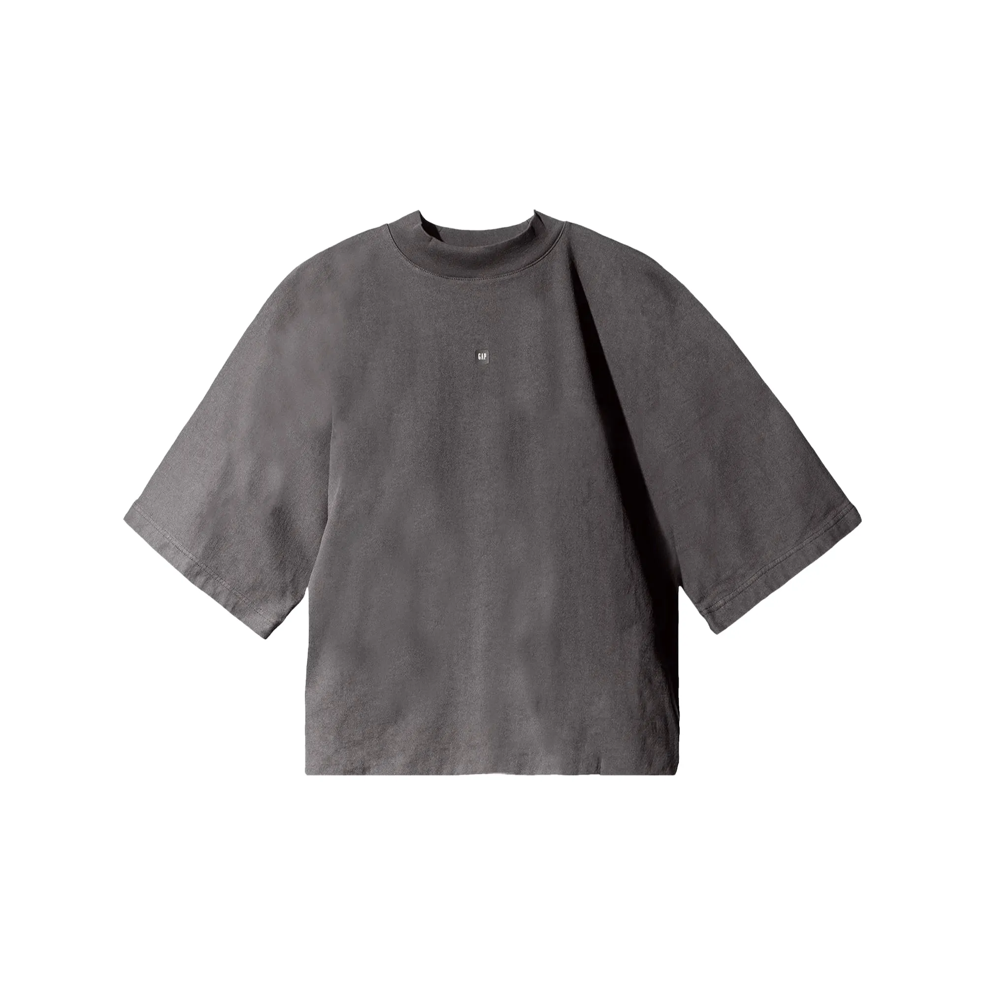 Yeezy Gap Engineered by Balenciaga Logo No Seam Crop Tee - Dark Grey